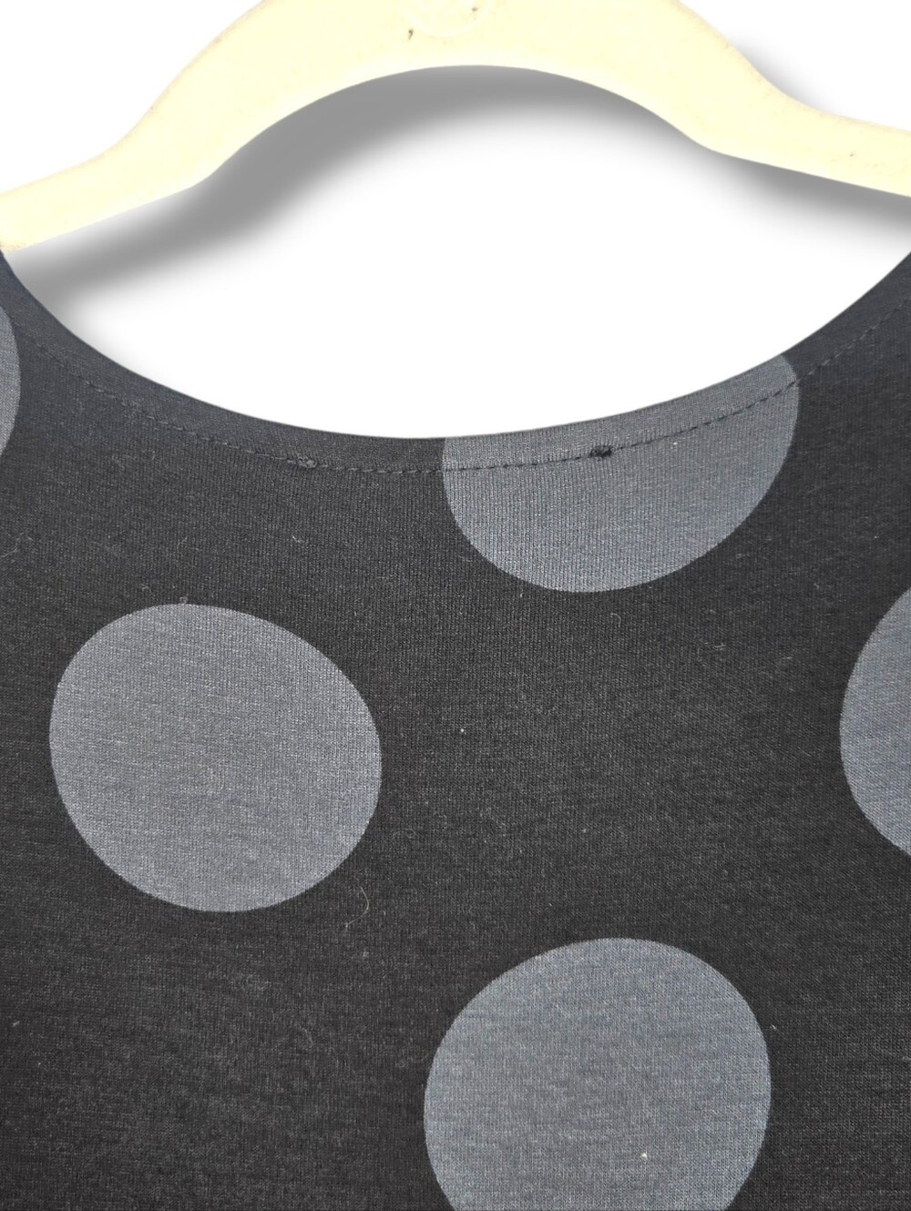 Alembika Dot Hi Lo Black Grey Tunic Top Size 3 10 / 12 - Picture 11 of 16